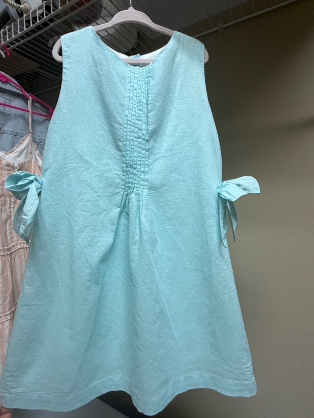 The Oaks girls blue linen dress